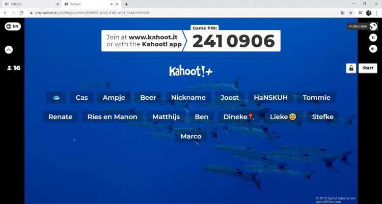 Tijd voor de Kahoot